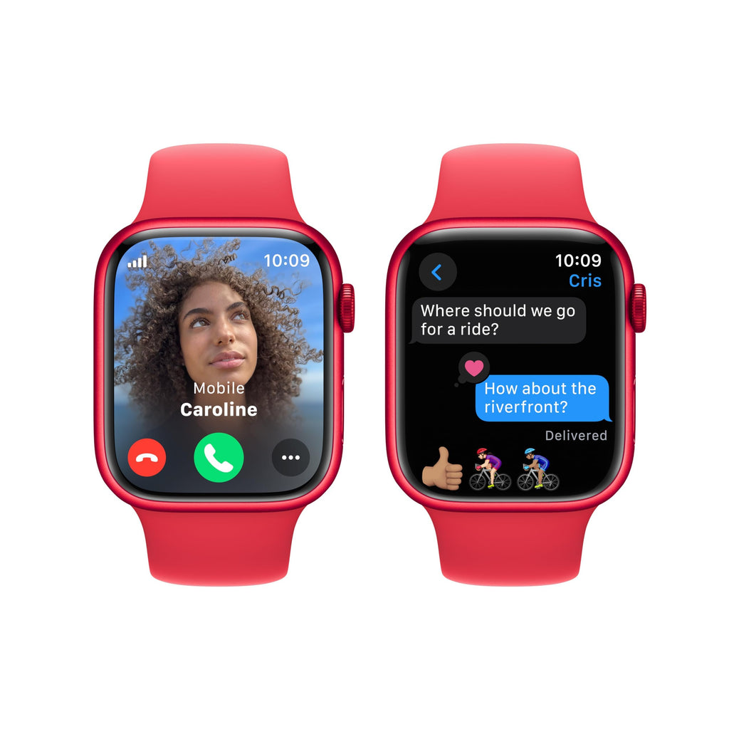 Apple Watch Series 9 (GPS + Cellular) 45mm Aluminum Case with RED Sport Band - M/L - (PRODUCT)RED - MRYG3LL/A