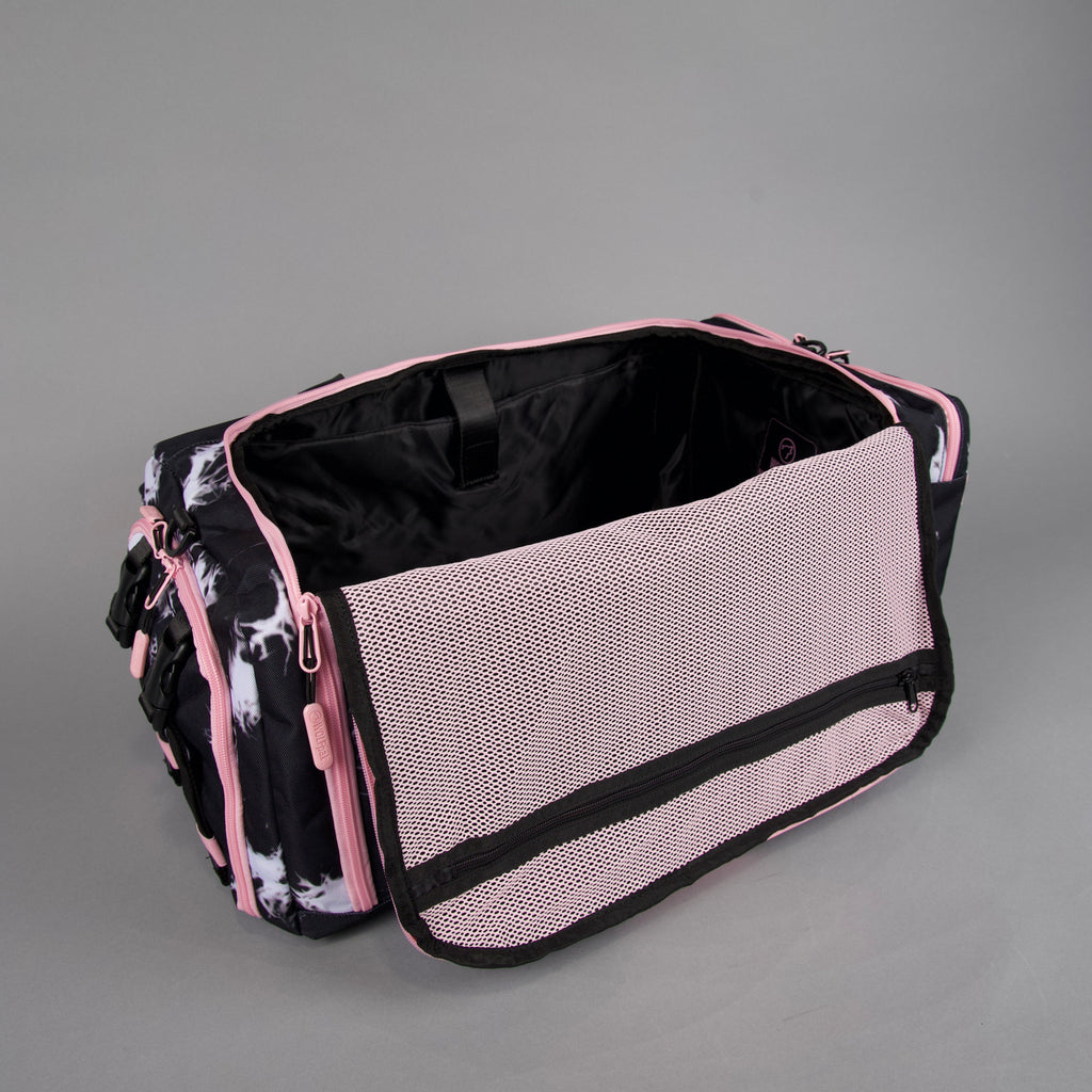 40L Ultimate Duffle Bag Black Lightning Knockout Pink