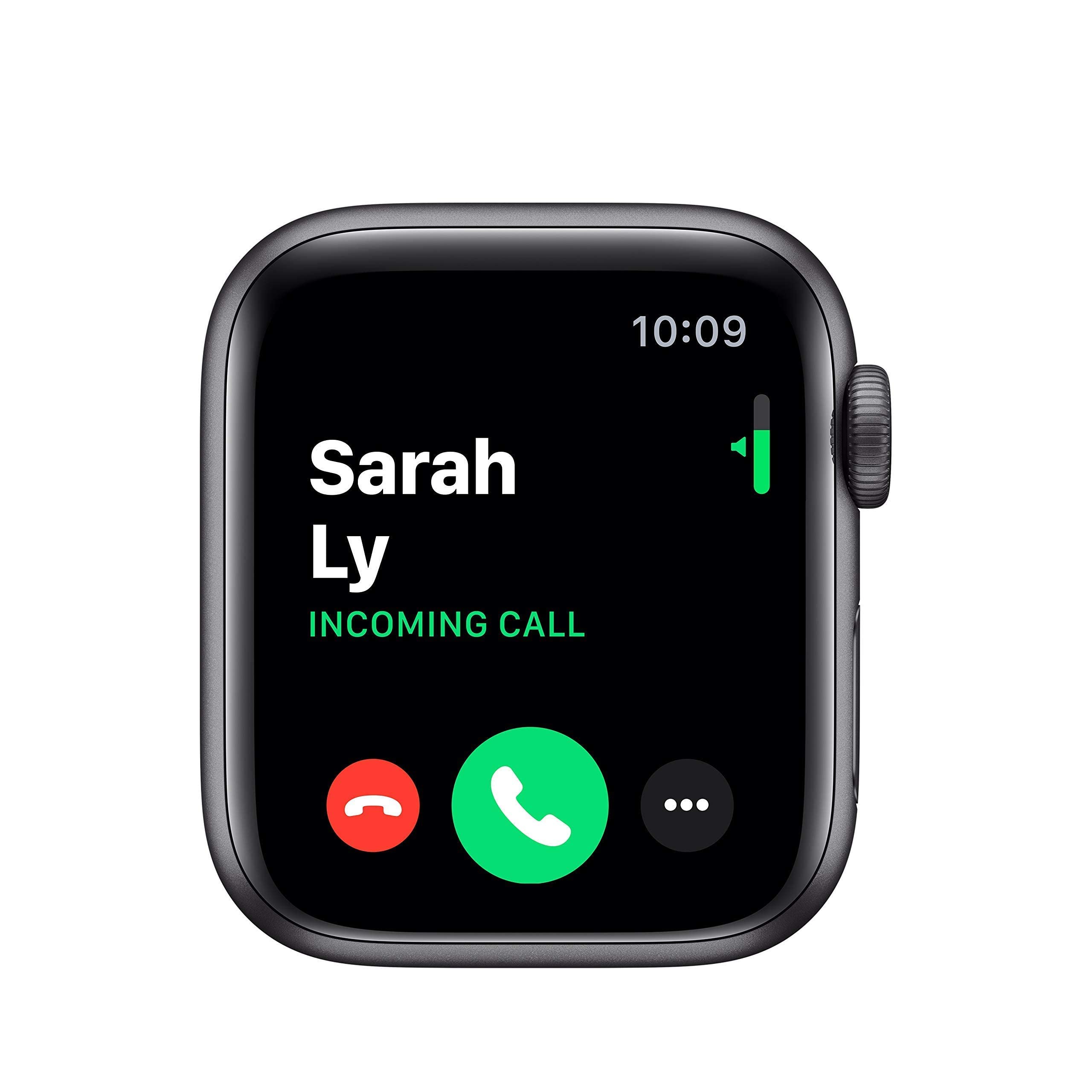 Apple Watch Series 5 44mm Space Gray Aluminum Black Band GPS - MWVF2LL/A