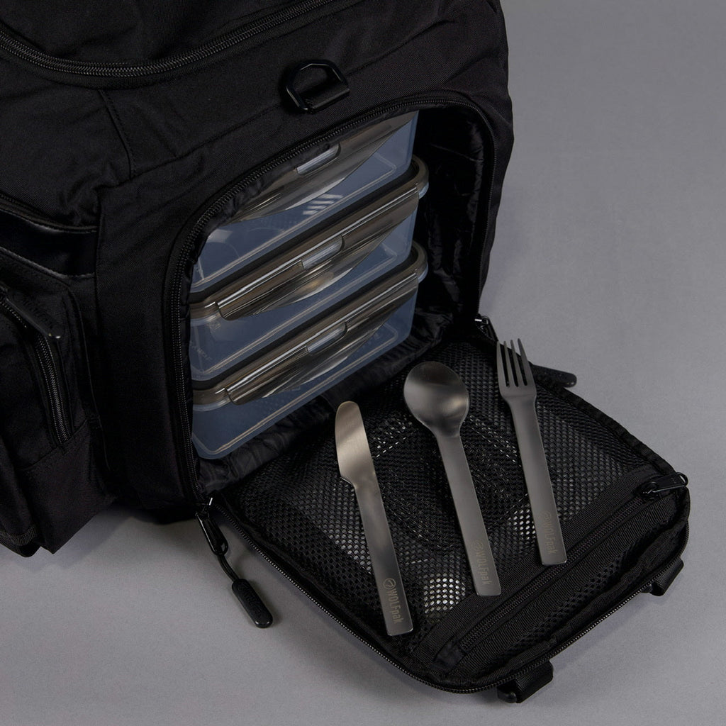 40L Alpha Black Meal Management Duffle Bag