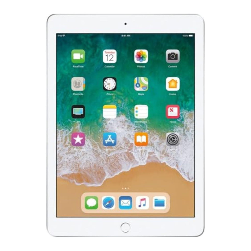 Apple iPad 9.7"(6th Gen, 2018) Wi‑Fi + Cellular – 32 GB – Silver – MR6P2LL/A