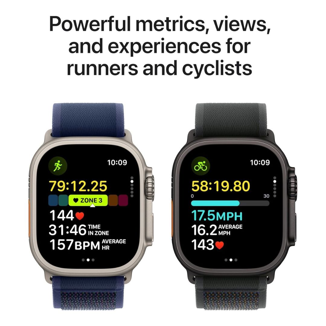 Apple Watch Ultra 2 (GPS+Cellular) 49mm Titanium Case with Black Ocean Band - Black