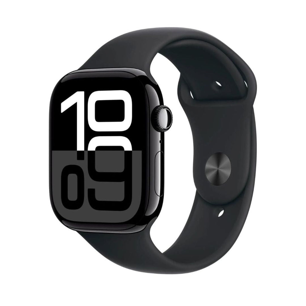 Apple Watch Series 10 GPS + Cellular 46mm Aluminum Case with Black Sport Band - MWY43LW/A