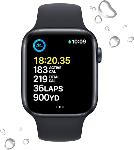 Apple Watch SE 2nd Generation (GPS) 44mm Aluminum Case with Midnight Sport Band - M/L - Midnight