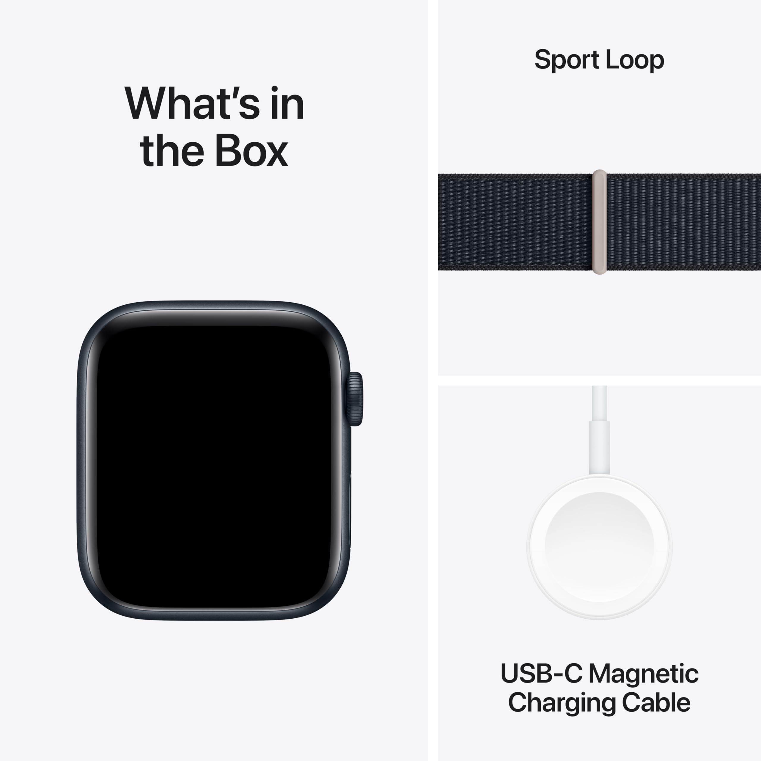 Apple Watch SE 2nd Generation (GPS + Cellular) 44mm Midnight Aluminum Case with Midnight Sport Loop