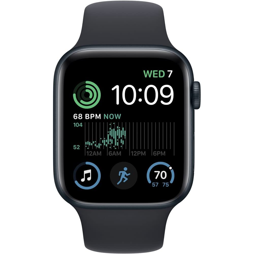 Apple Watch SE 2nd Generation (GPS+Cellular) 44mm Aluminum Case with Midnight Sport Band - M/L