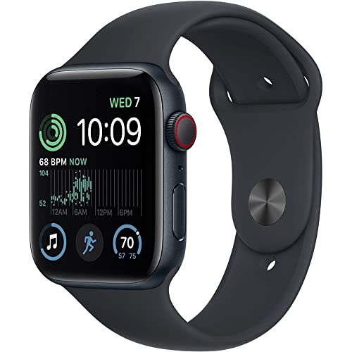 Apple Watch SE 2nd Generation (GPS+Cellular) 40mm Aluminum Case with Midnight Sport Band - S/M