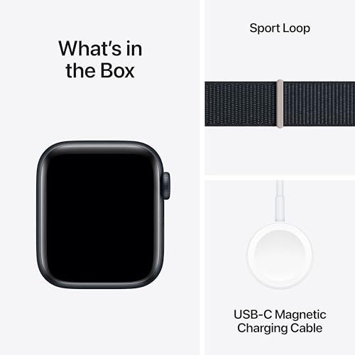Apple Watch SE 2nd Generation (GPS + Cellular) 40mm Midnight Aluminum Case with Midnight Sport Loop - MRGD3LL/A