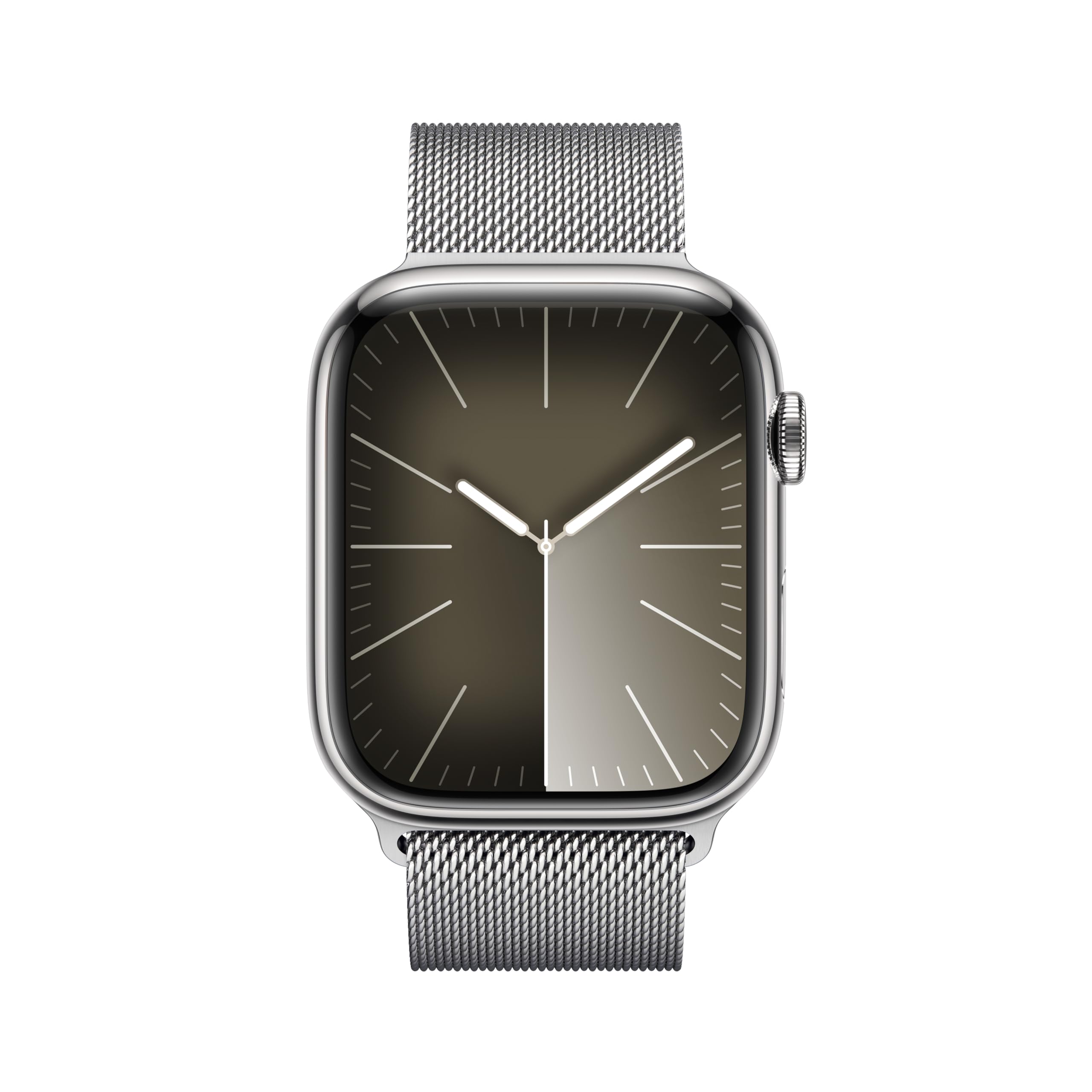 Apple Watch Series 9 (GPS + Cellular) 45mm Silver Stainless Steel Case with Silver Milanese Loop