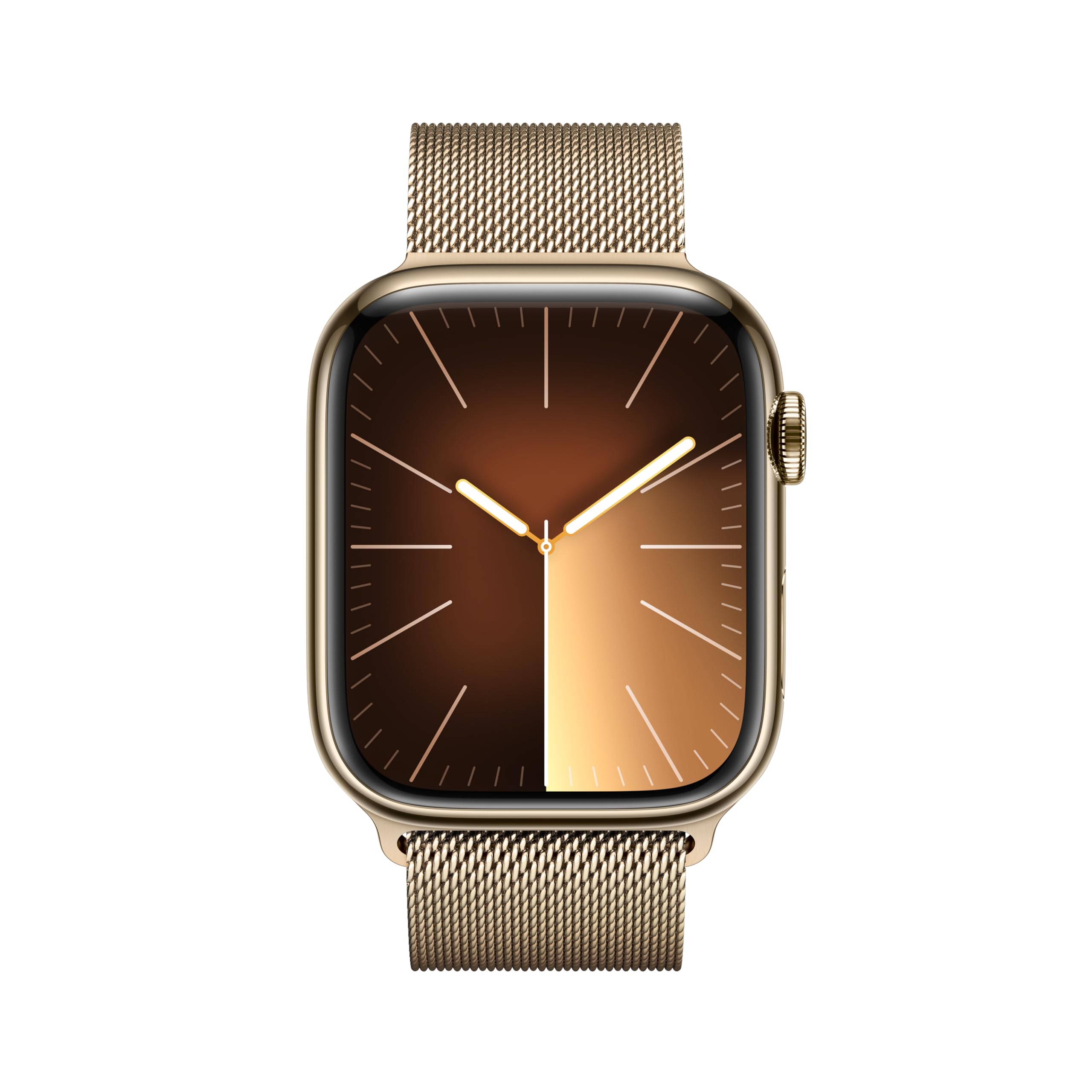 Apple Watch Series 9 (GPS + Cellular) – 45mm Gold Stainless Steel Case w/ Gold Milanese Loop – Gold – MRMU3LW/A (2023)