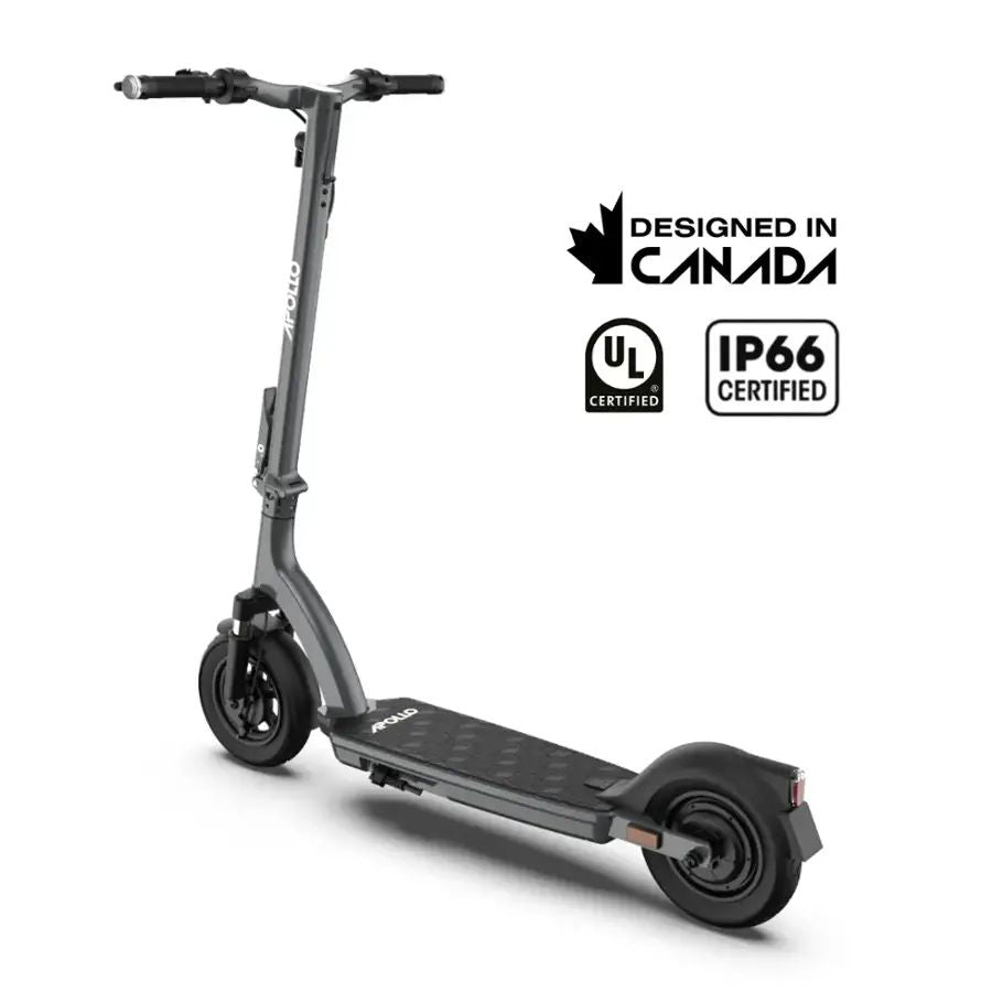Apollo - Air Premium Electric Scooter w/43 mi Max Range & 21 mph Max Speed - Space Gray