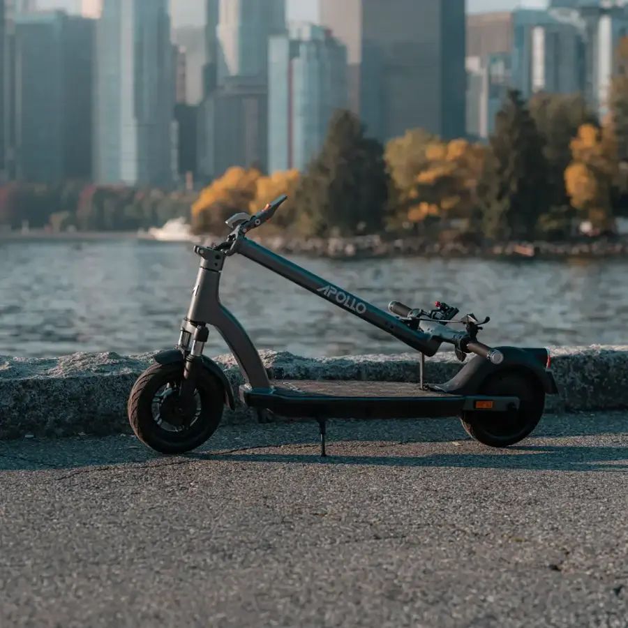 Apollo - Air Premium Electric Scooter w/43 mi Max Range & 21 mph Max Speed - Space Gray