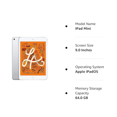 Apple iPad Mini 7.9" 5th Gen (2019) (Wi-Fi) - 64GB - Silver - MUQX2LL/A