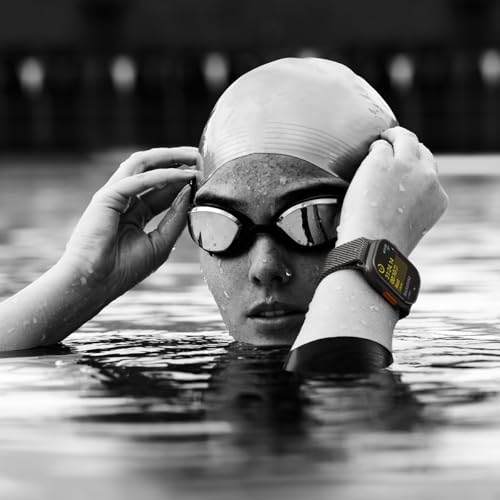 Apple Watch Ultra 2 (GPS + Cellular) 49mm Black Titanium Case with Dark Green Alpine Loop - Medium - MX4R3LW/A