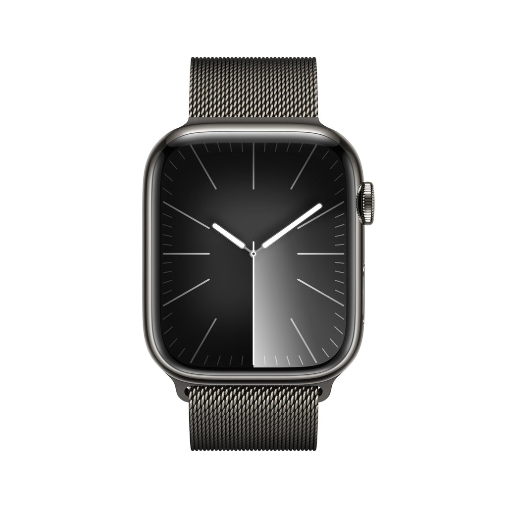 Apple Watch Series 9 [GPS + Cellular] 45mm Graphite Stainless Steel w/ Graphite Milanese Loop