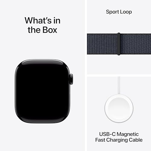 Apple Watch Series 10 (GPS+Cellular) 42mm Aluminum Case with Ink Sport Loop - Jet Black - (2024)
