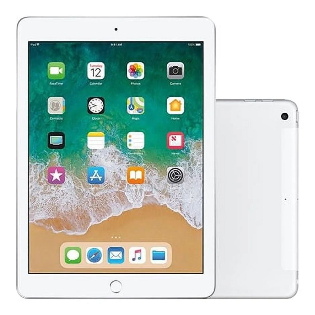 Apple iPad 9.7"(6th Gen, 2018) Wi‑Fi + Cellular – 32 GB – Silver – MR6P2LL/A