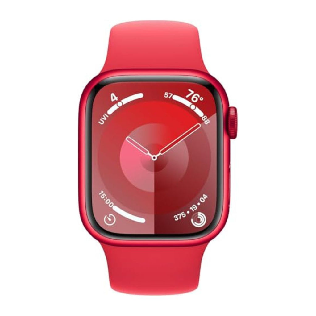 Apple Watch Series 9 (GPS) 41mm Aluminum Case with RED Sport Band - S/M - (PRODUCT)RED