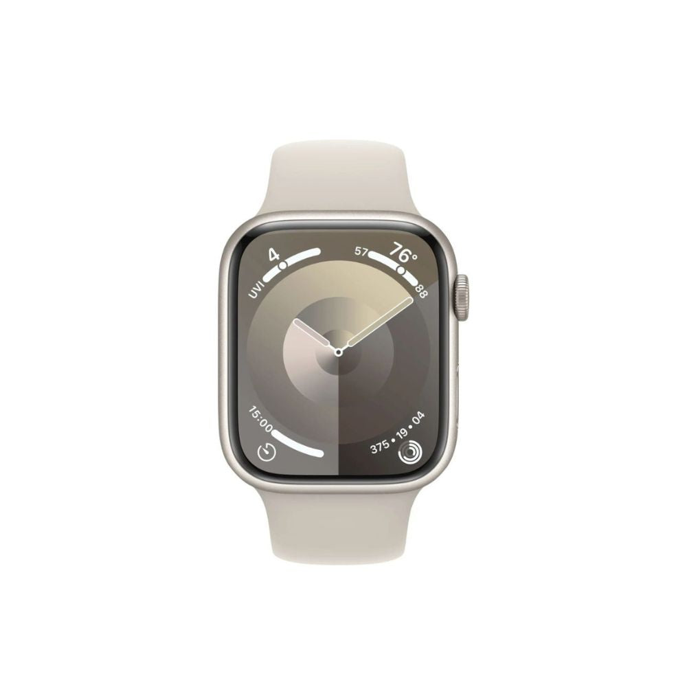 Apple Watch Series 9 (GPS) 45mm Starlight Aluminum Case with Starlight Sport Band - S/M - Starlight - MR963LW/A