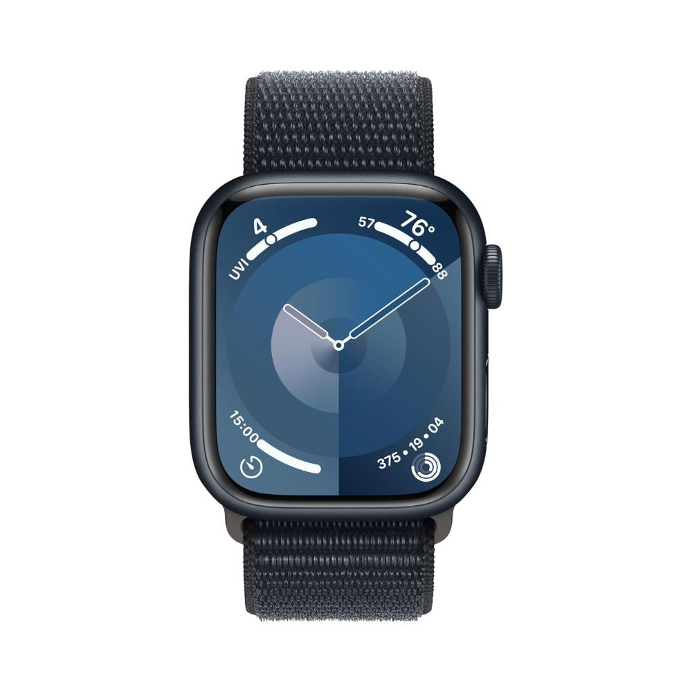 Apple Watch Series 9 (GPS) 41mm Midnight Aluminum Case with Midnight Sport Loop - Adj - Midnight - MR8Y3LL/A