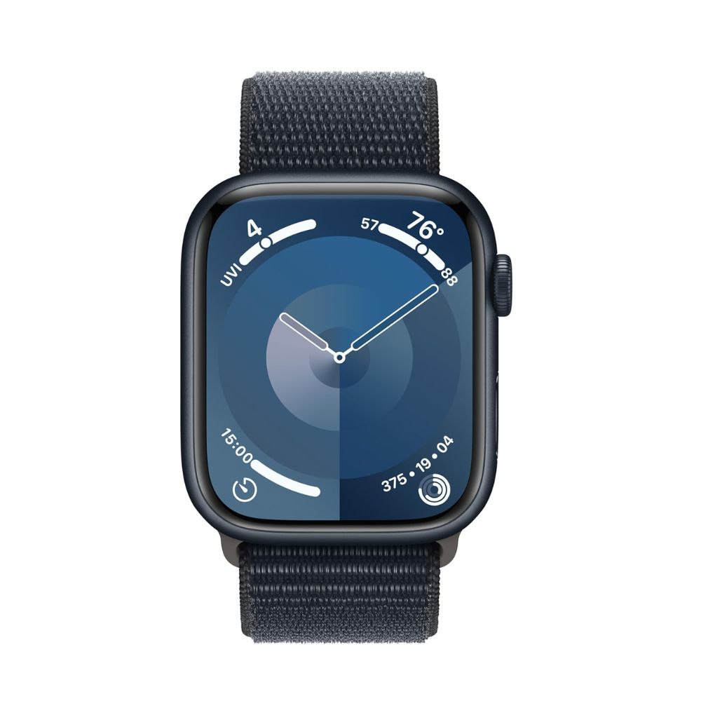 Apple Watch Series 9 (GPS+Cell) 45mm Midnight Aluminum Case w/ Midnight Sport Loop - Adj