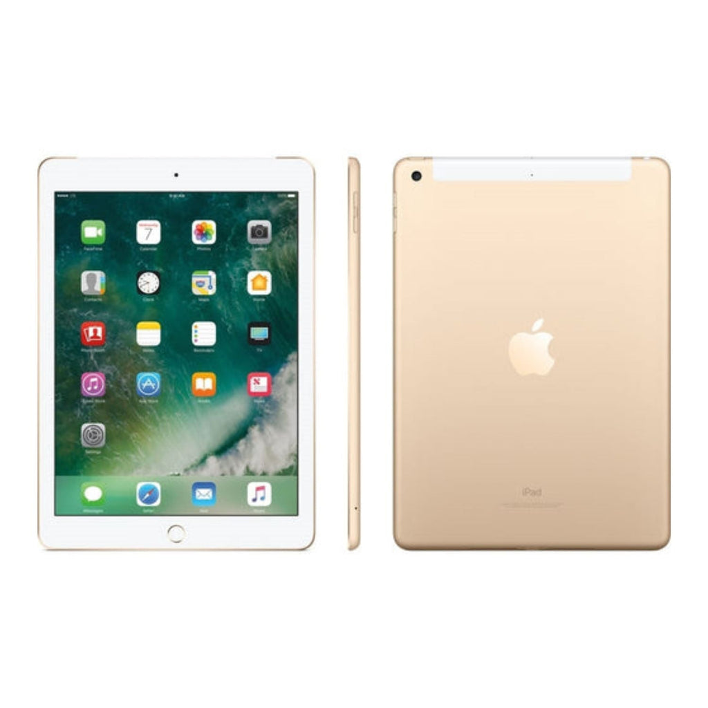 Apple iPad (5th Generation, 2017) – 9.7" Wi-Fi + Cellular – 128GB – Gold – MPGC2LL/A
