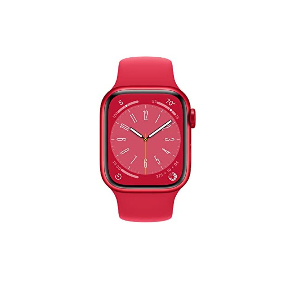 Apple Watch Series 8 (GPS) 41mm RED Aluminum Case w/ RED Sport Band - S/M - MNUG3LL/A