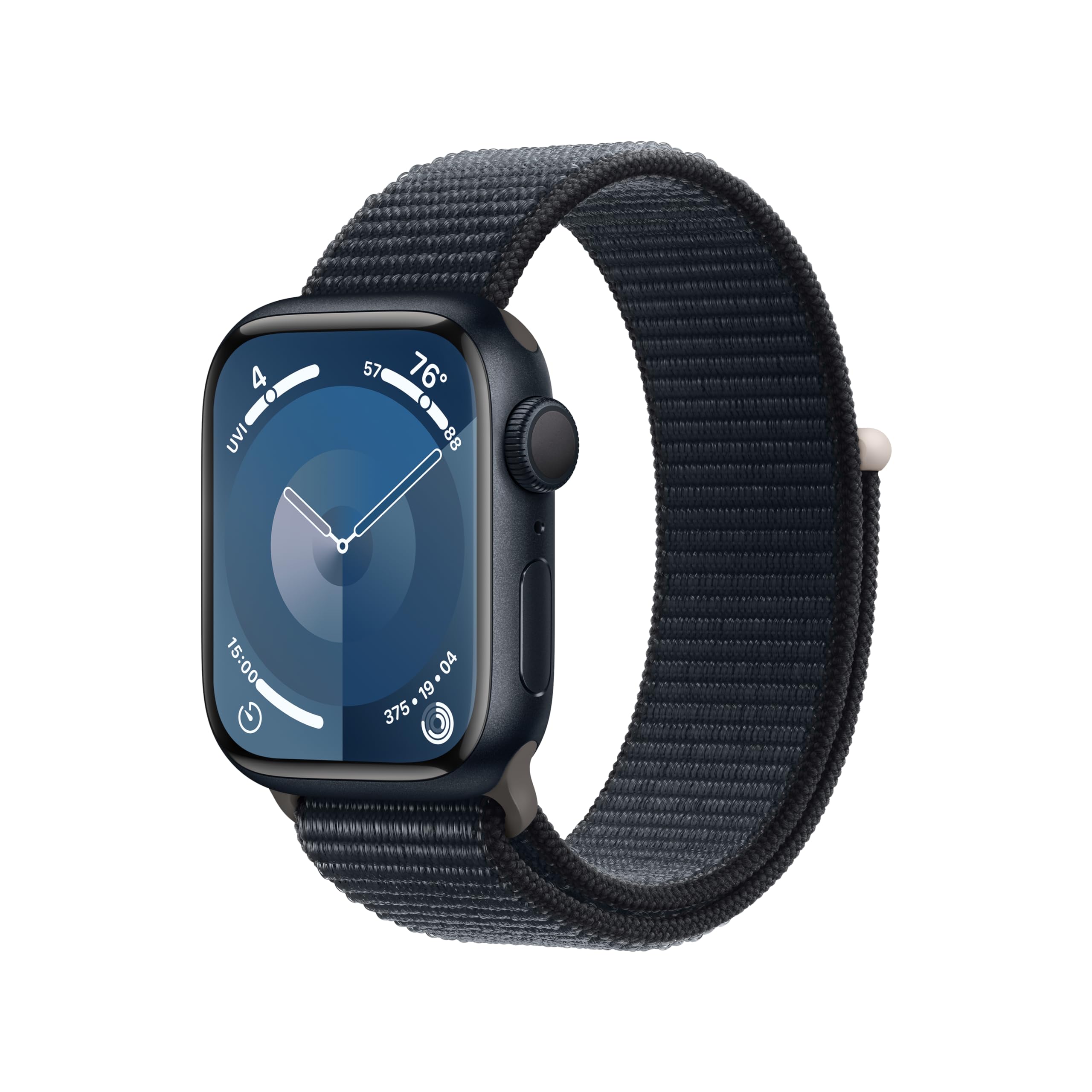 Apple Watch Series 9 (GPS) 41mm Midnight Aluminum Case with Midnight Sport Loop - Adj - Midnight