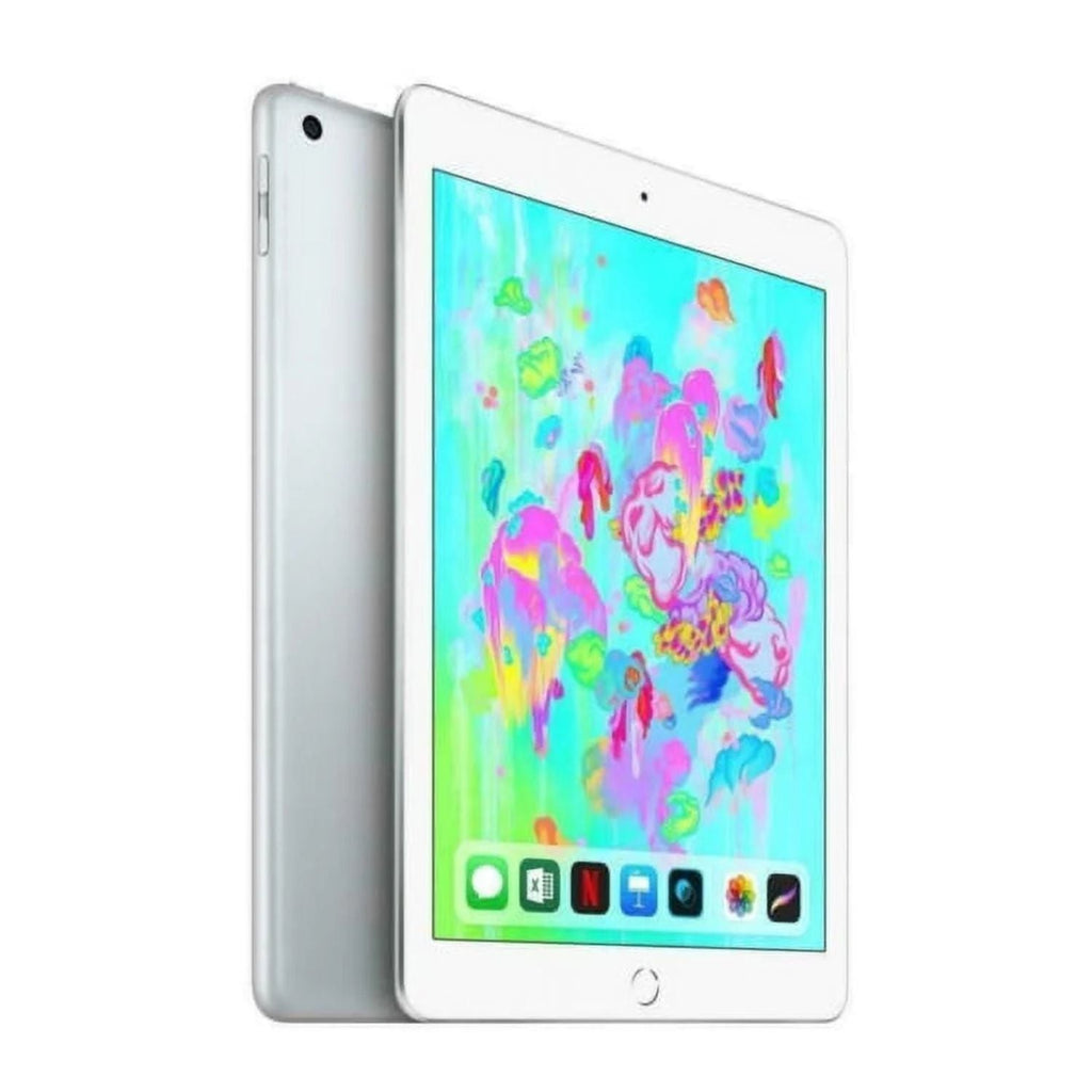 Apple iPad 9.7"(6th Gen, 2018) Wi‑Fi + Cellular – 32 GB – Silver – MR6P2LL/A