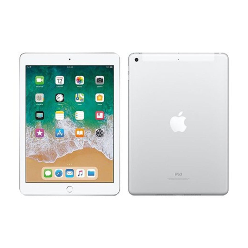 Apple iPad 9.7"(6th Gen, 2018) Wi‑Fi + Cellular – 32 GB – Silver – MR6P2LL/A