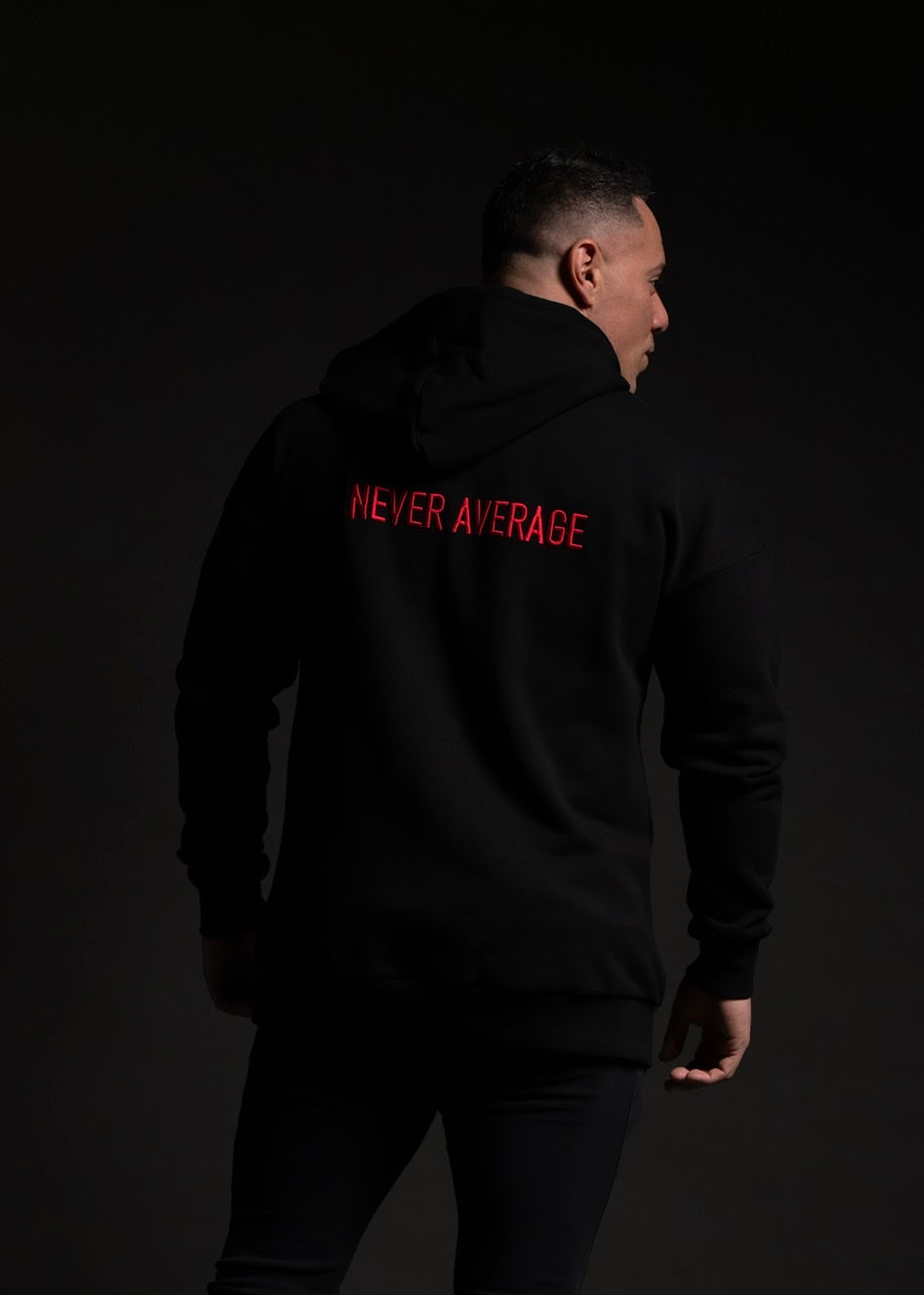 Alpha Black Savage Red Zip Up Hoodie (SALE)