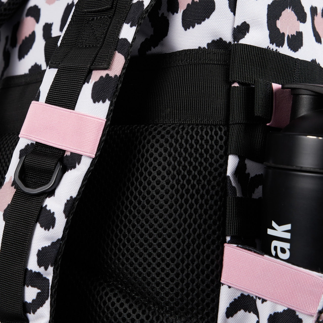 45L Backpack Leopard Pink Zip