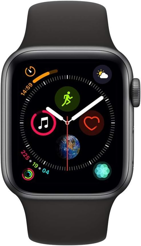 Apple Watch Series 4 (GPS + Cellular, 44MM) - Space Black Aluminum Case with Black Sport Band