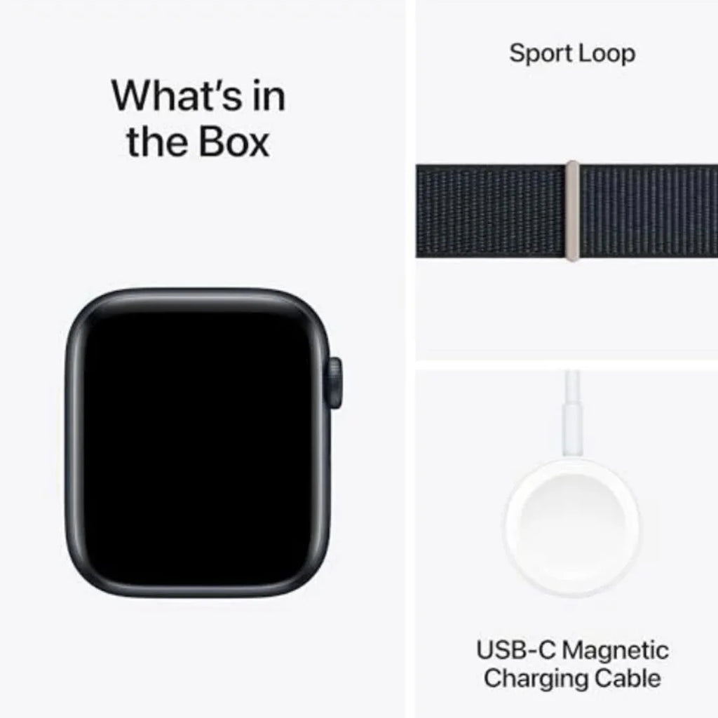 Apple Watch SE 2nd Generation (GPS) 44mm Midnight Aluminum Case with Midnight Sport Loop - MREA3LL/A