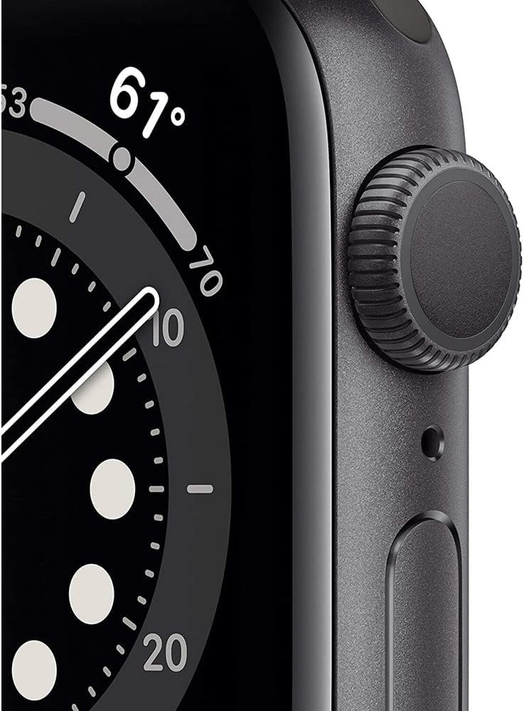 Apple Watch Series 6 (GPS + Cellular) 44mm Aluminum Case with Black Sport Band - Space Gray - M07H3LL/A