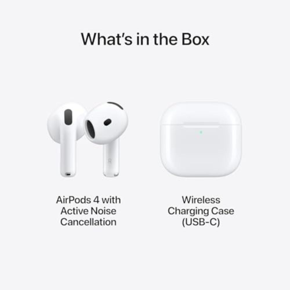 Apple AirPods 4 with Active Noise Cancellation - White - MXP93LL/A