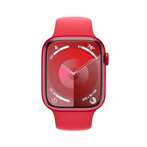Apple Watch Series 9 (GPS) 45mm Aluminum Case with Red Sport Band - M/L - (PRODUCT)RED