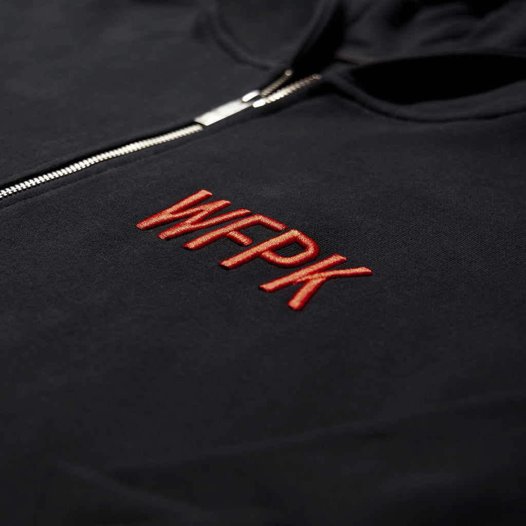 Alpha Black Savage Red Zip Up Hoodie (SALE)