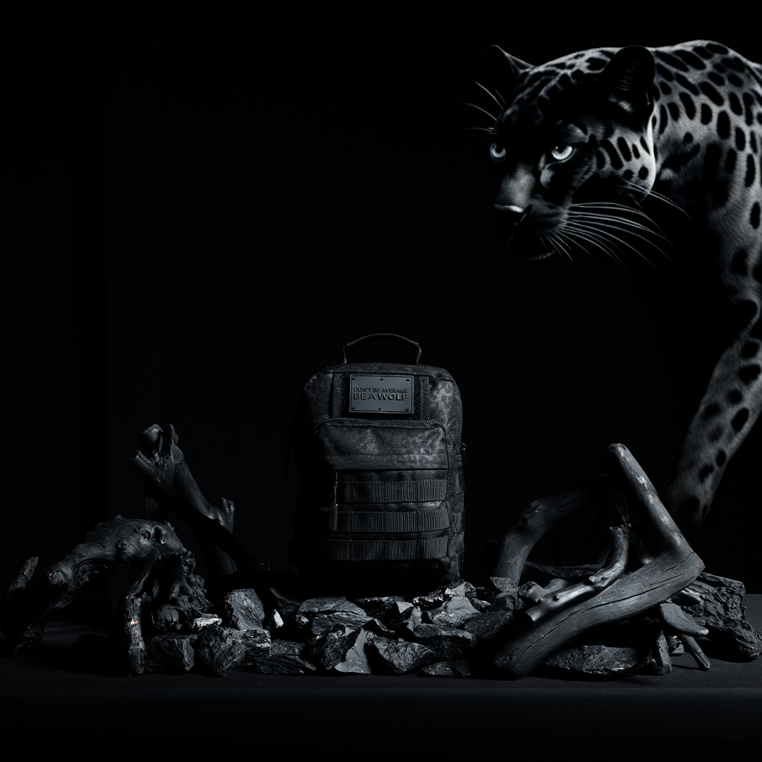 9L Tactical Sling Bag Black Leopard