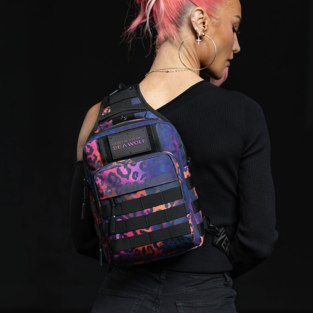 9L Tactical Sling Bag Neon Leopard