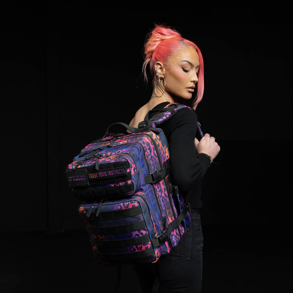 25L Backpack Neon Leopard