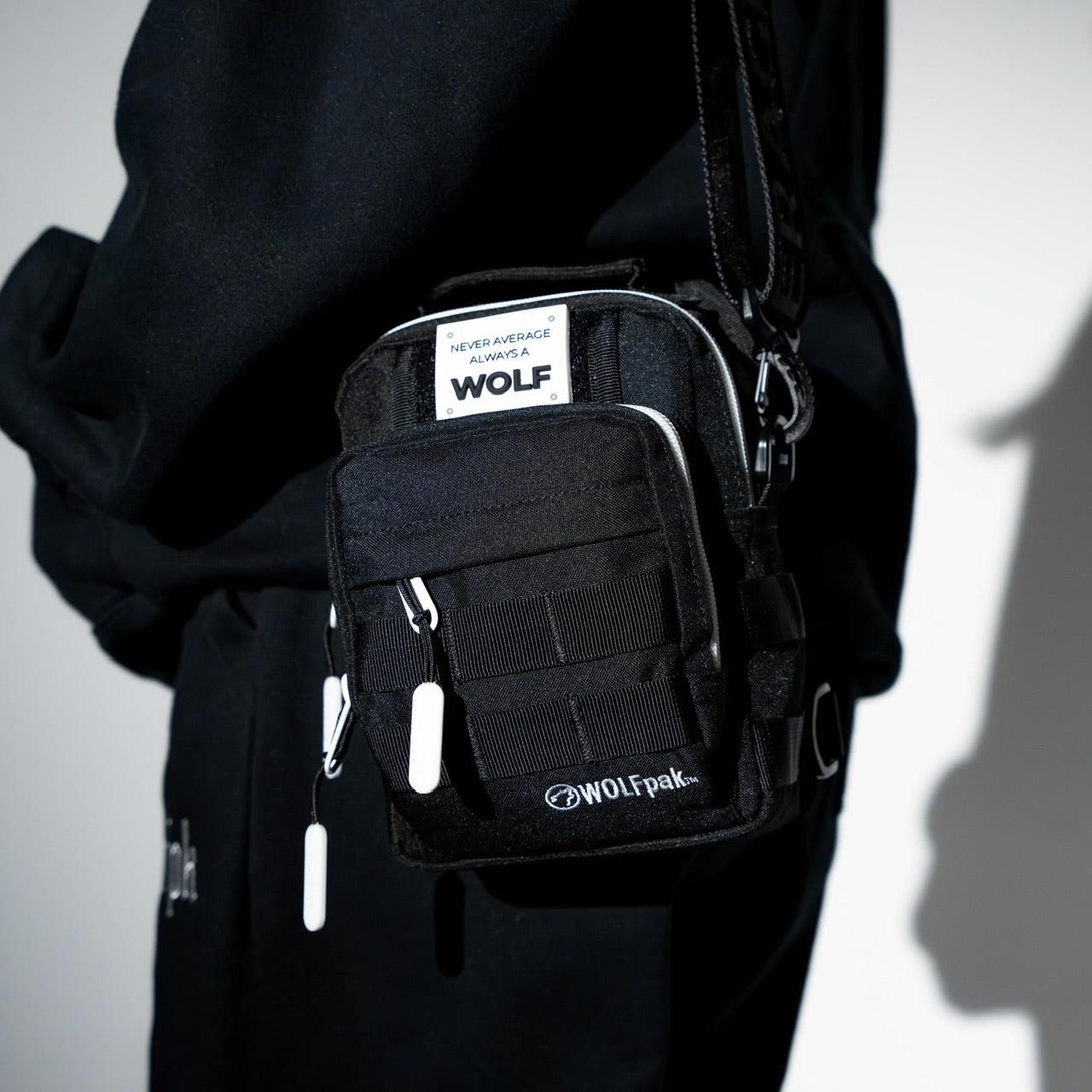 4L Mini Tactical Sling Bag Alpha Black White Accent