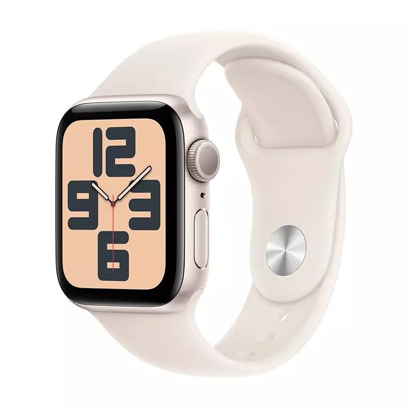 Apple Watch SE 2nd Generation (GPS) 40mm Aluminum Case with Starlight Sport Band - S/M - Starlight -