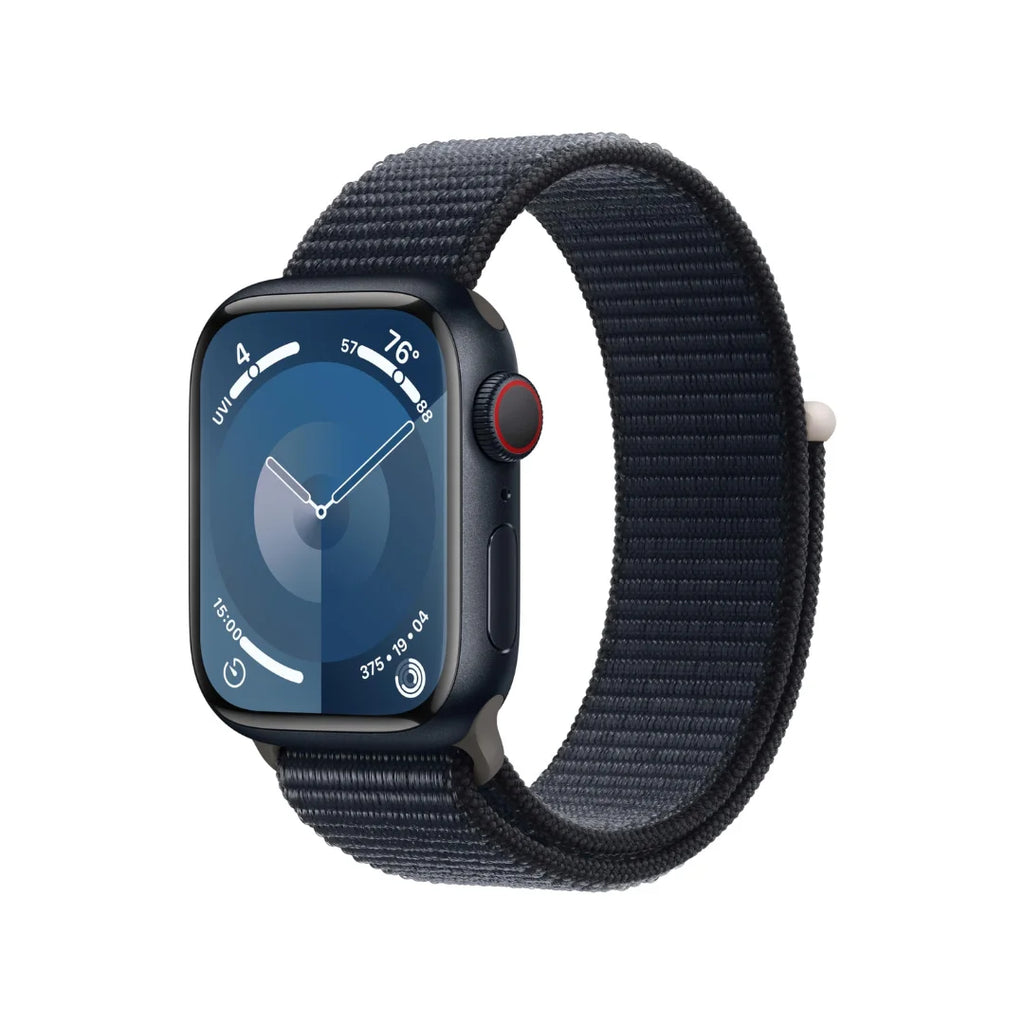 Apple Watch Series 9 (GPS + Cellular) – 41mm Midnight Aluminum Case with Midnight Sport Loop – One Size – MRHU3LW/A