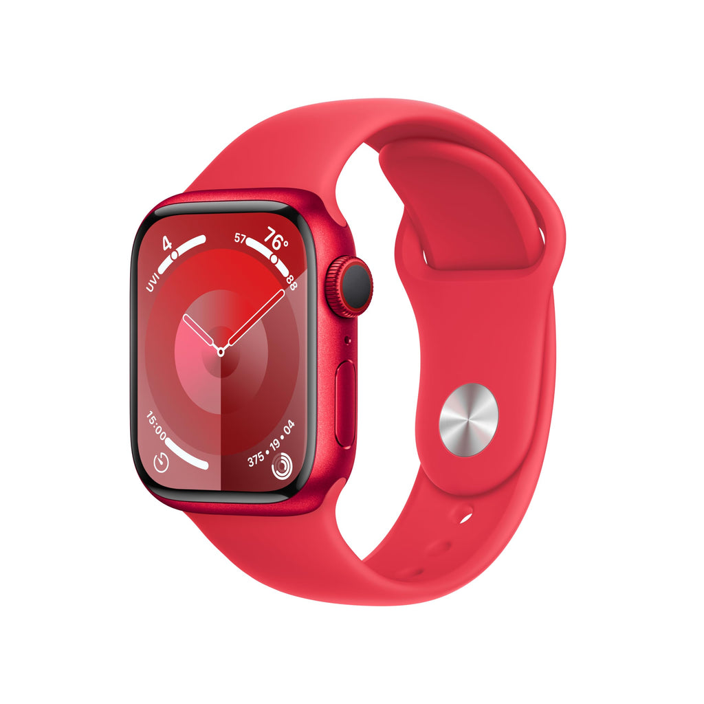 Apple Watch Series 9 GPS + Cellular 41mm Red Aluminum Case with Sports Band - S/M - MRY63LW/A