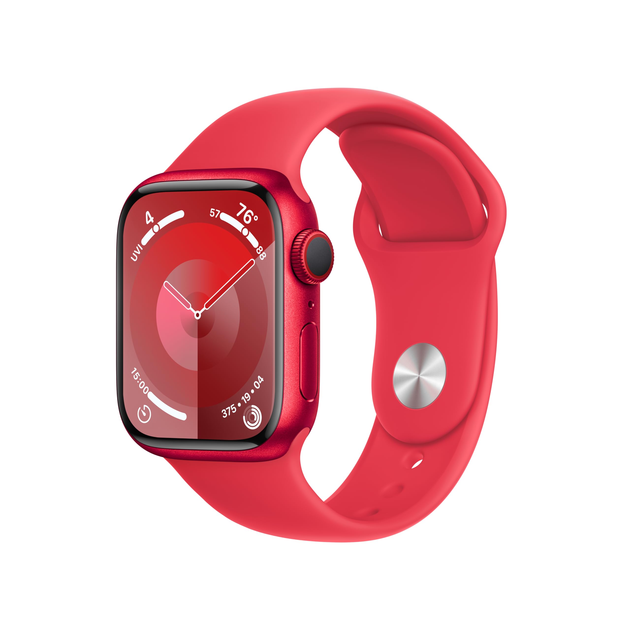 Apple Watch Series 9 GPS + Cellular 41mm Red Aluminum Case with Sports Band - S/M - MRY63LW/A
