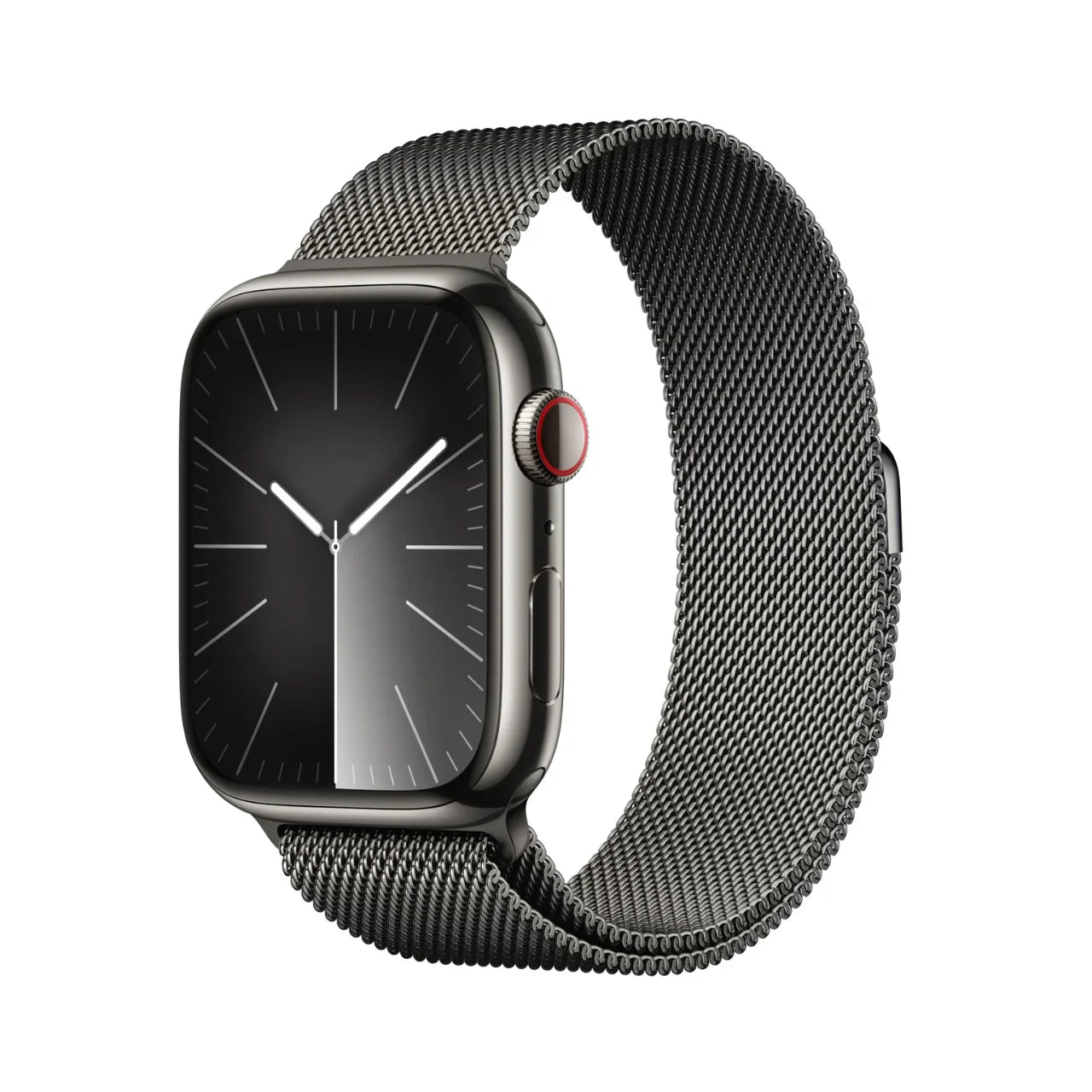 Apple Watch Series 9 [GPS + Cellular] 45mm Graphite Stainless Steel w/ Graphite Milanese Loop