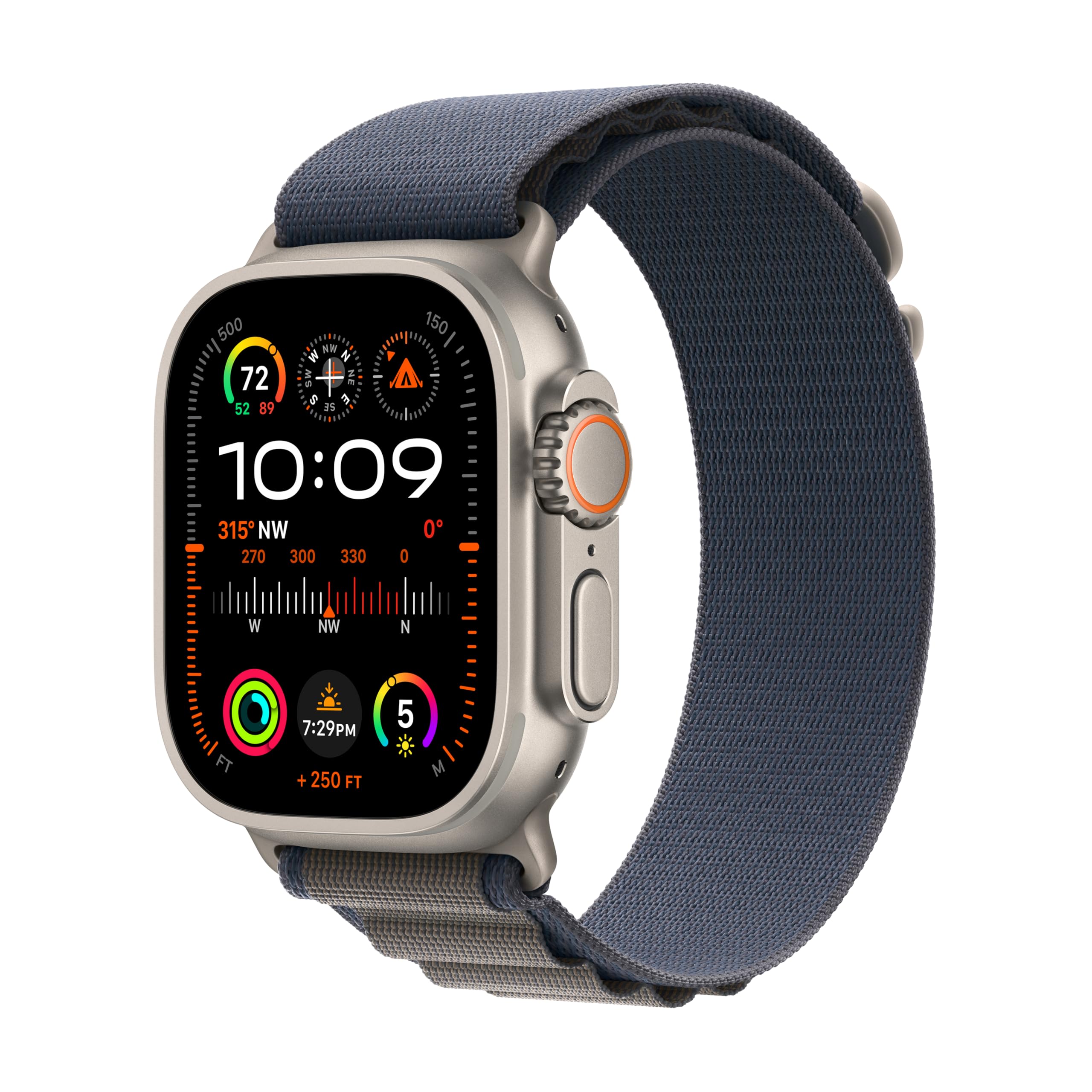 Apple Watch Ultra 2 GPS + Cellular 49mm Titanium Case with Blue Alpine Loop - Large - MREQ3LW/A