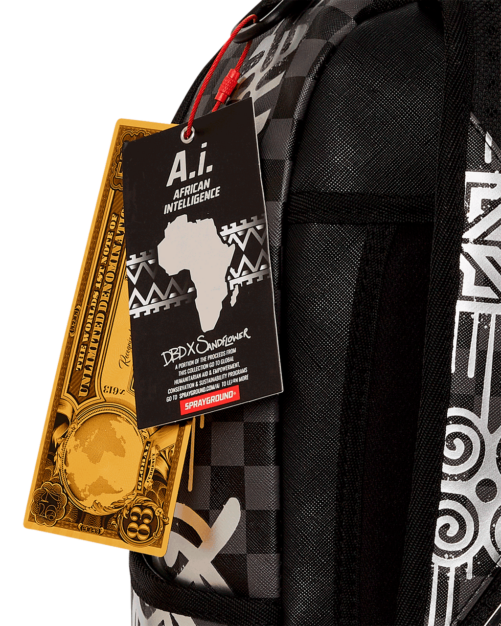 AFRICAN INTELLIGENCE 9 POWER GLYPHICS BACKPACK - SANDFLOWER COLLAB