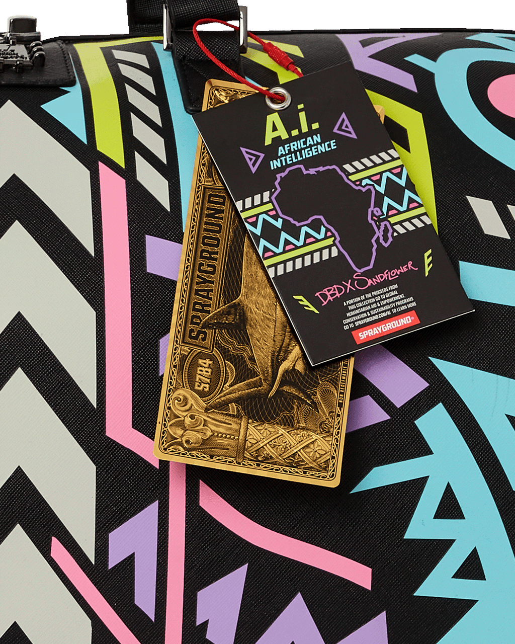 A.I. PATH TO THE FUTURE III DUFFLE - SANDFLOWER COLLAB (GLOW IN THE DARK)